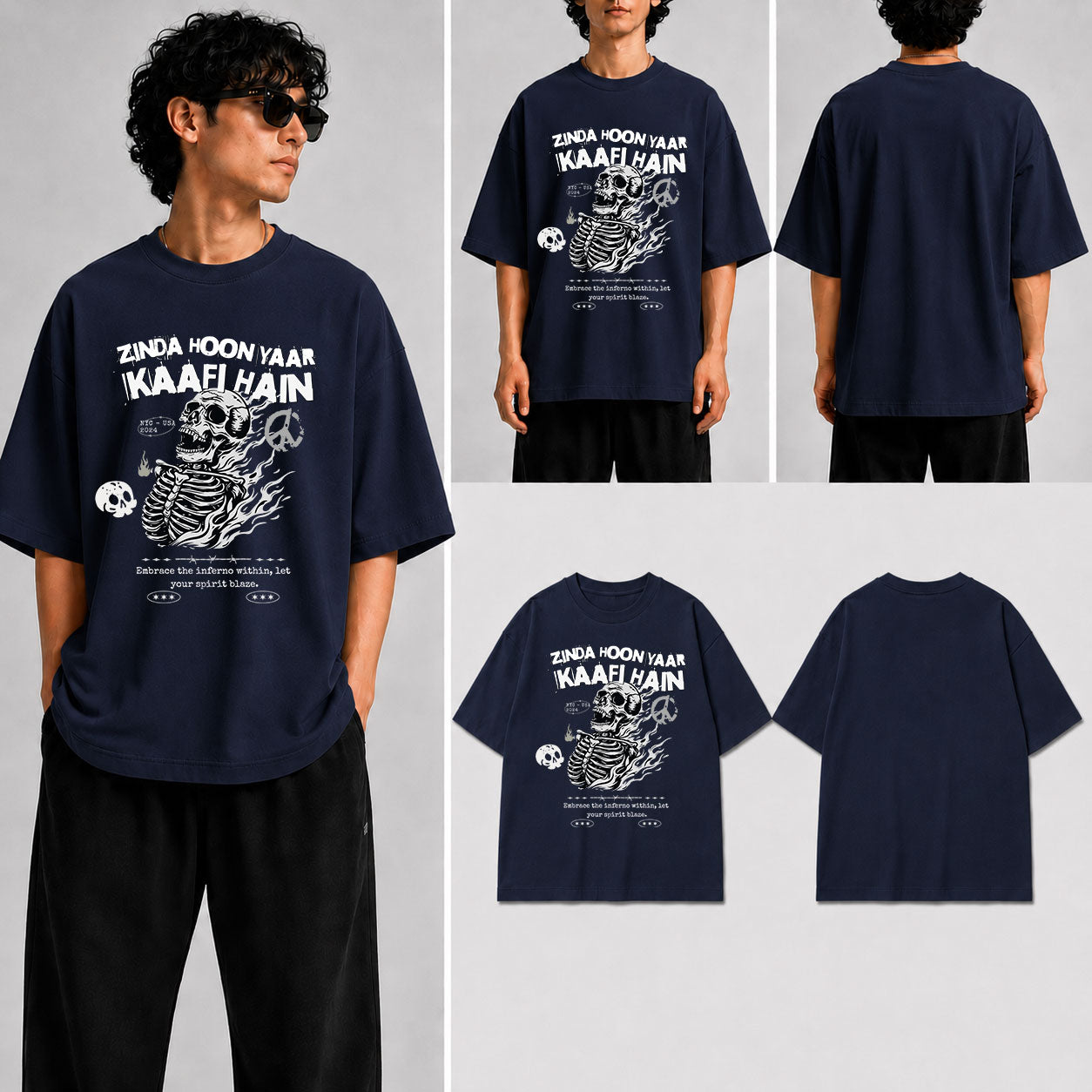 Zinda Hoon Yaar  Unisex Oversized Standard T-Shirt for man & women