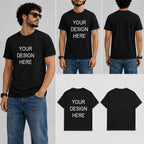 Customized Custom Personalized Male Round Neck Half Sleeve T-Shirt