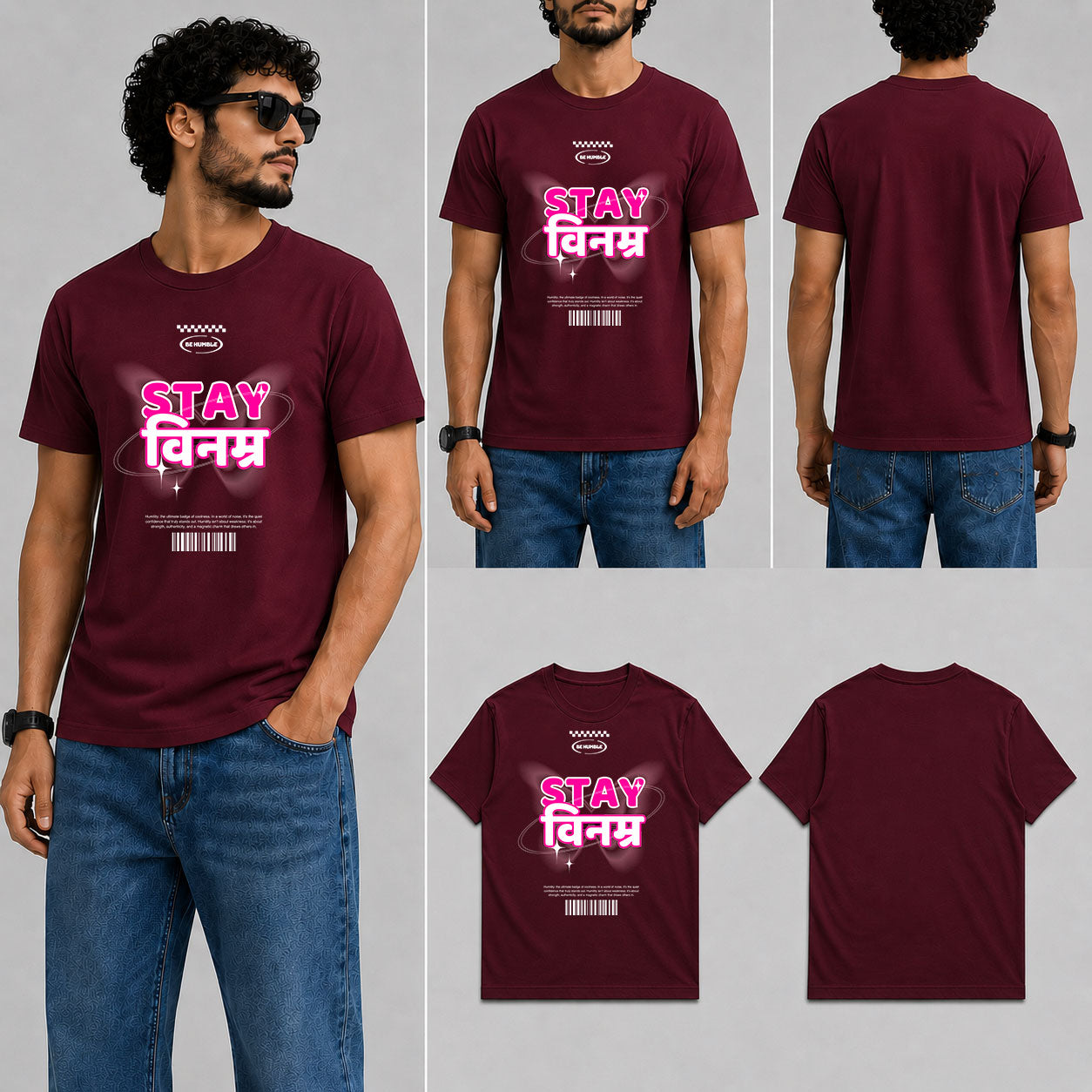 stay binamra Male Round Neck Half Sleeve T-Shirt