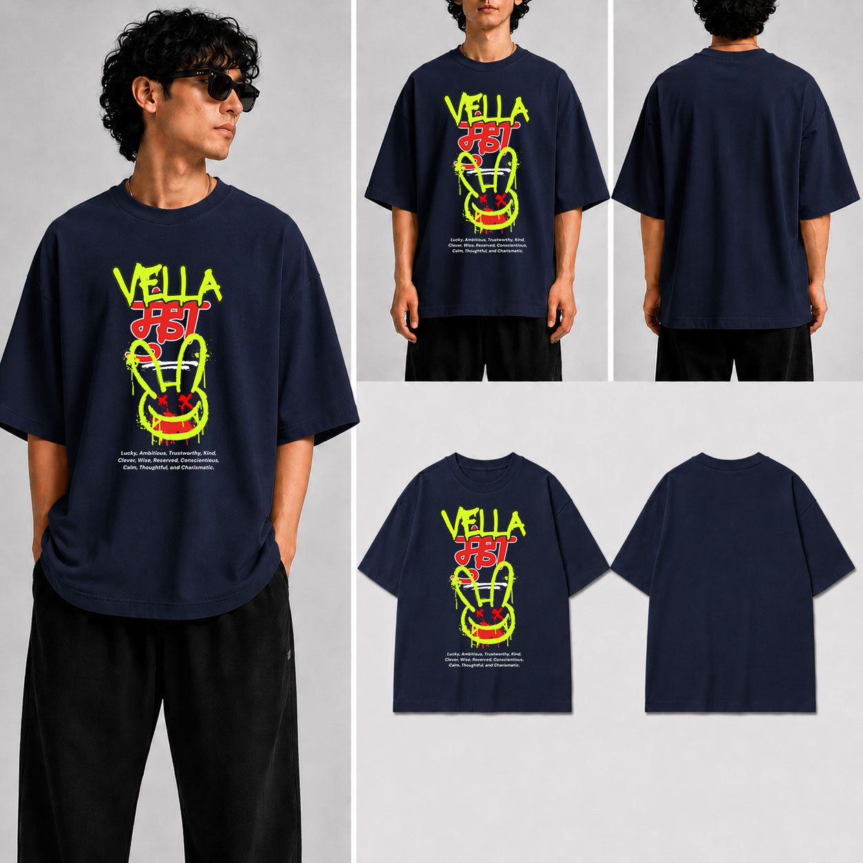 Vella Munda Unisex Oversized Standard T-Shirt for man & women