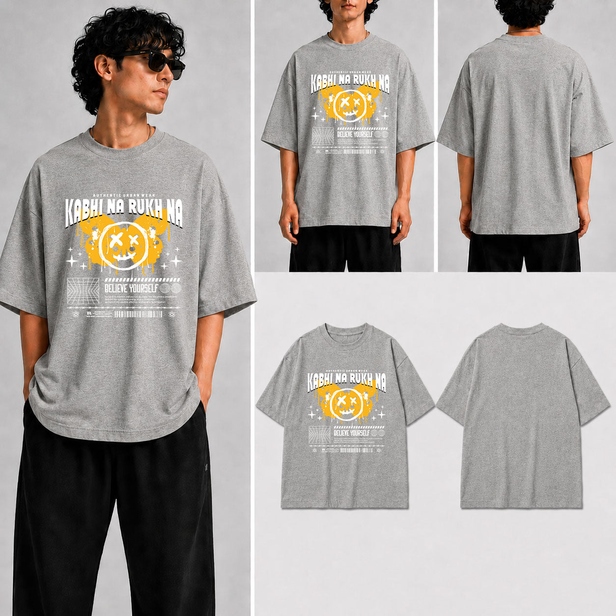 Kabhi Na Rukh Na Unisex Oversized Standard T-Shirt for man & women