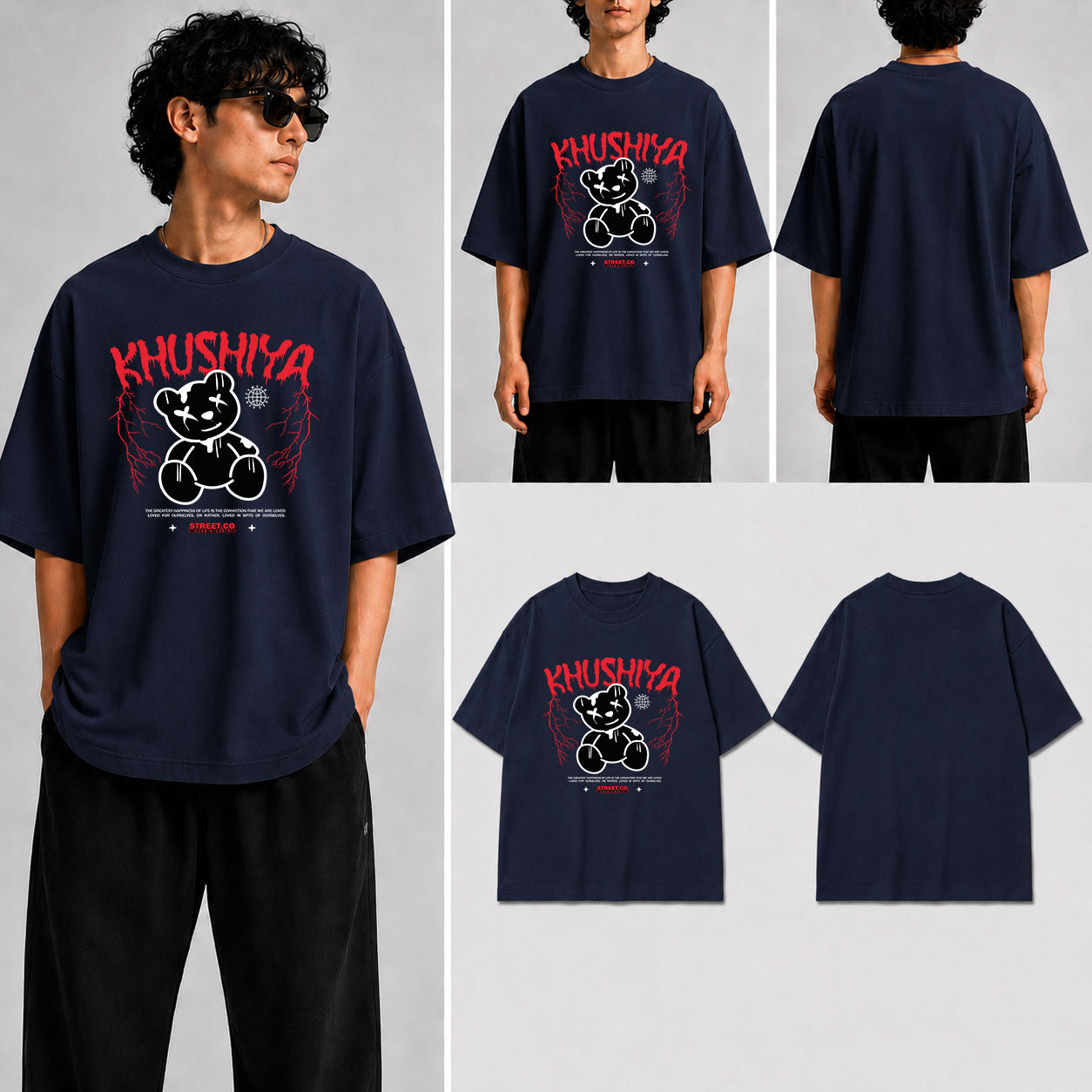 Khushiya Unisex Oversized Standard T-Shirt for man & women