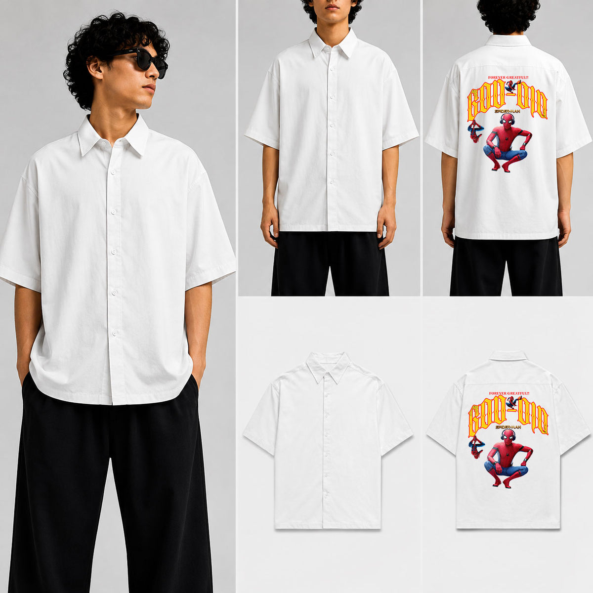 God Did Spiderman Unisex Oversized Shirt for man & women