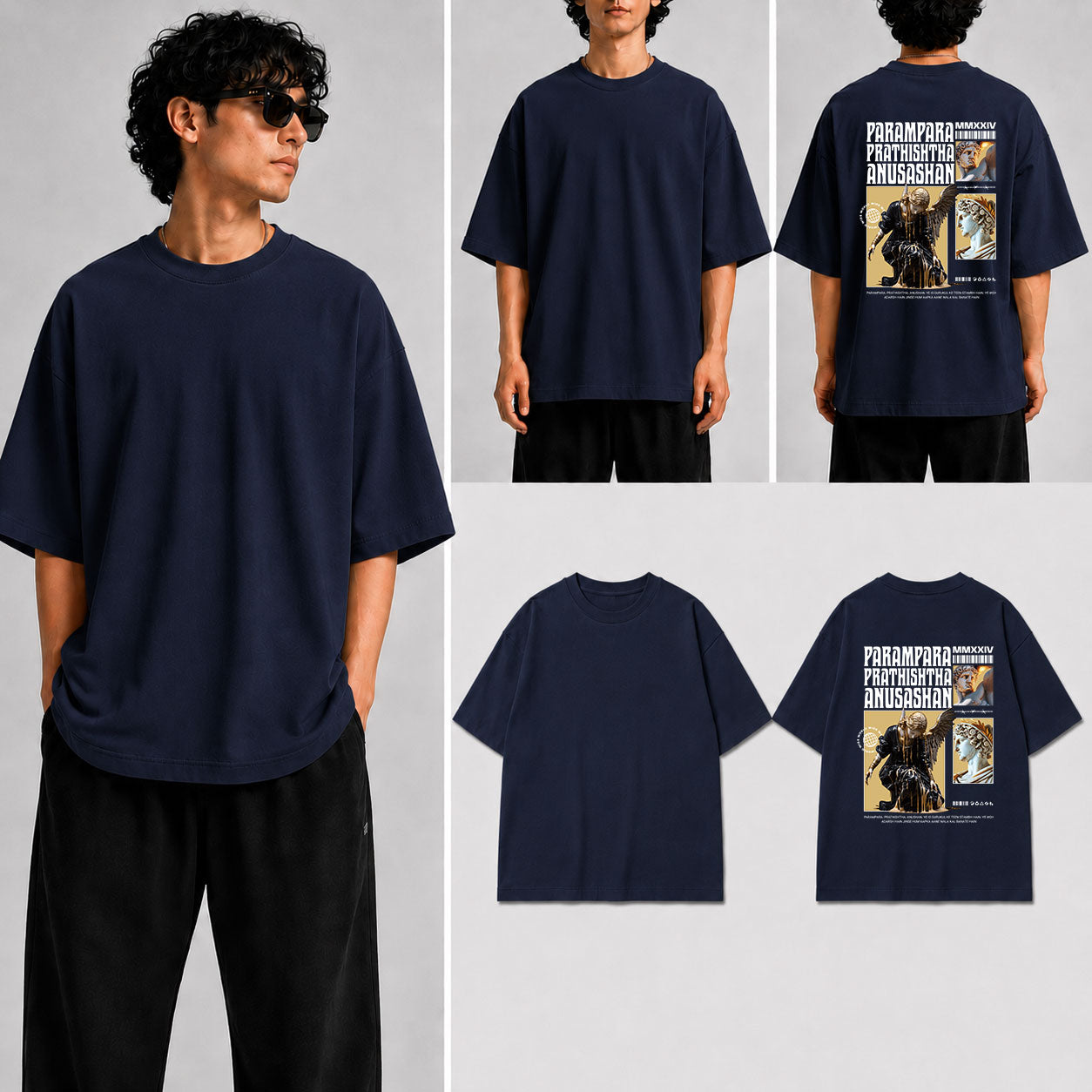 Parampara, Prathishtha, Anushan  Unisex Oversized Standard T-Shirt for man & women