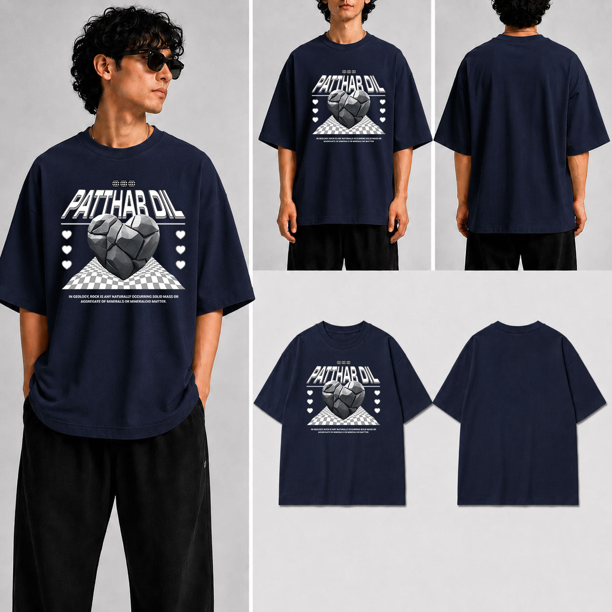 Patthar Dil  Unisex Oversized Standard T-Shirt for man & women
