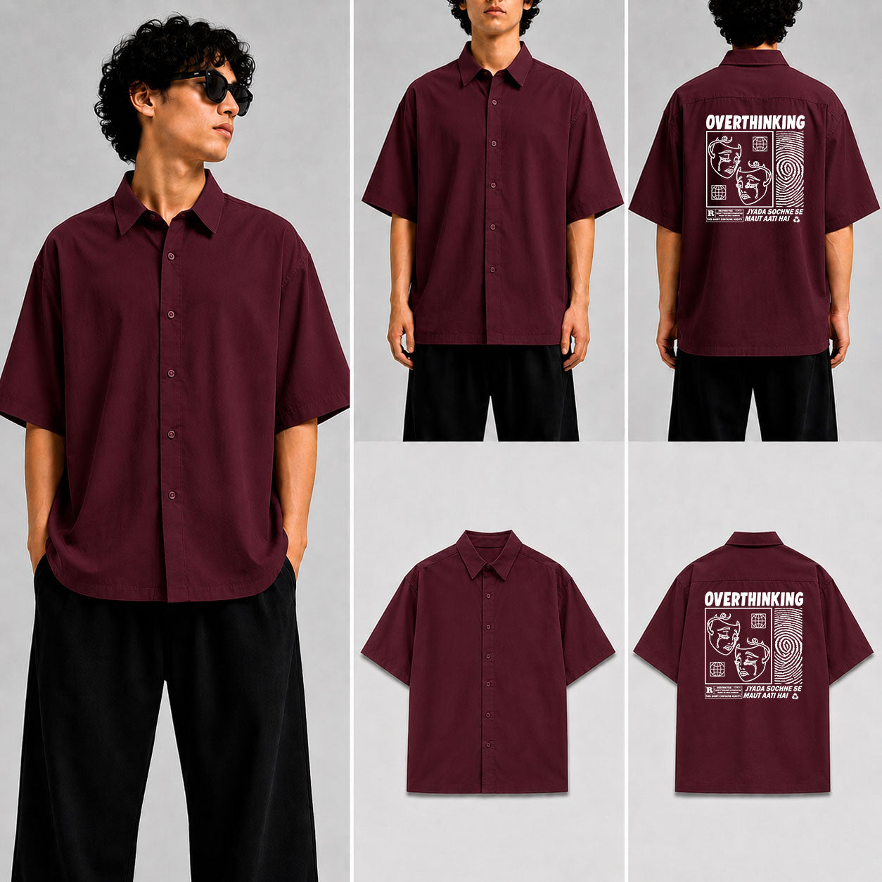 Overthinking Unisex Oversized Shirt for man & women