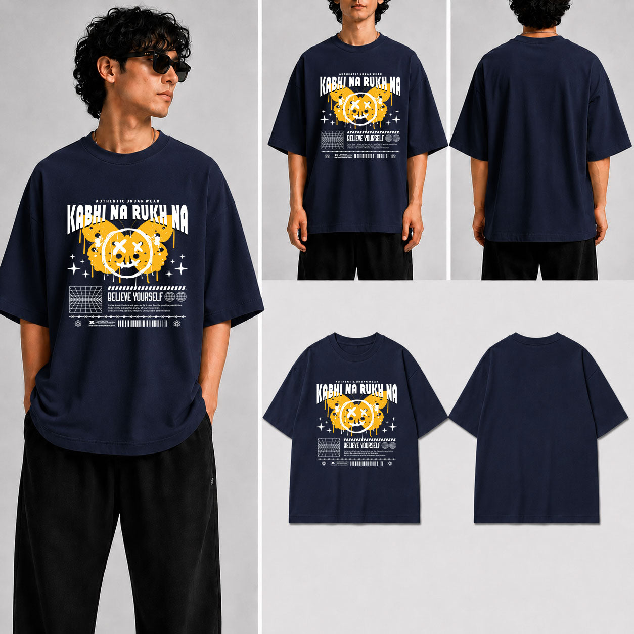 Kabhi Na Rukh Na Unisex Oversized Standard T-Shirt for man & women