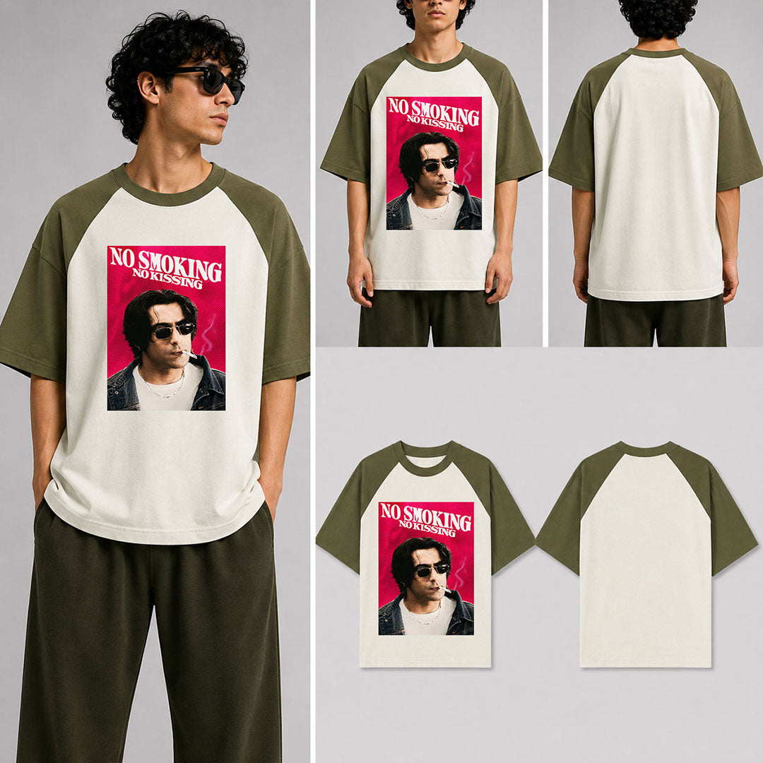 No Smoking Unisex Oversized Raglan T-Shirt for man & women