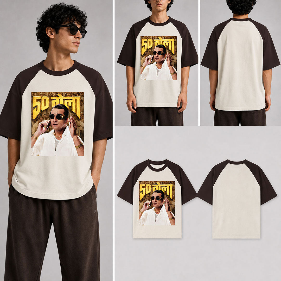 50 Tola Unisex Oversized Raglan T-Shirt for man & women