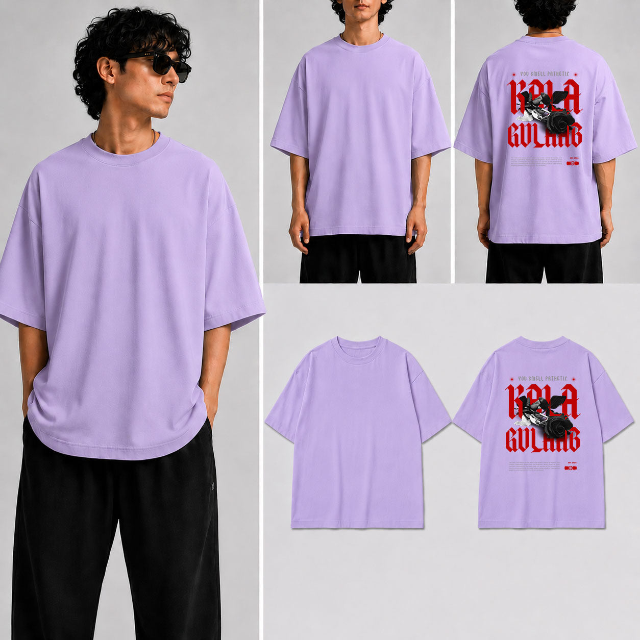 Kala Gulaab Unisex Oversized Standard T-Shirt for man & women