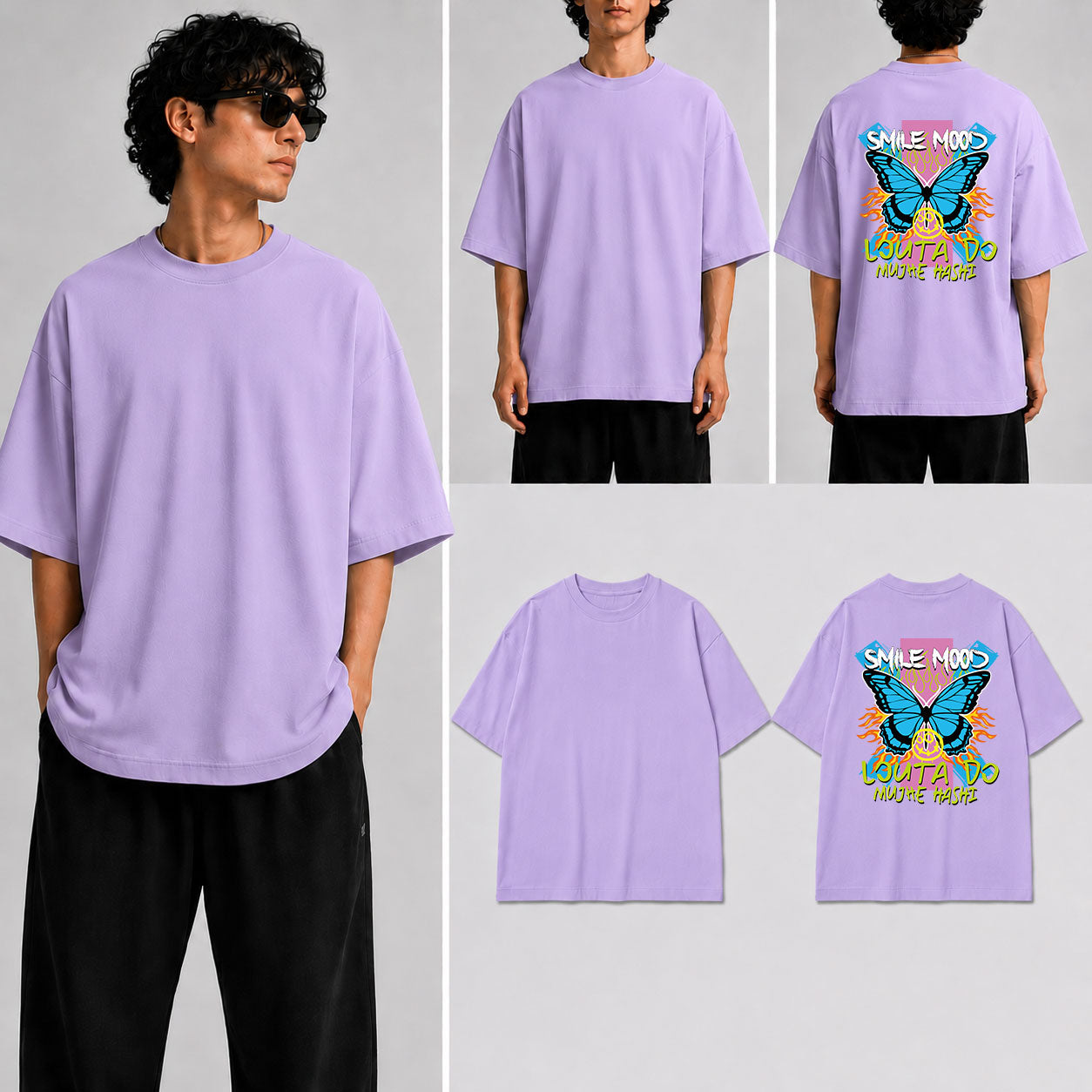 Smile Mood Louta Do Mujhe Hashi Unisex Oversized Standard T-Shirt for man & women