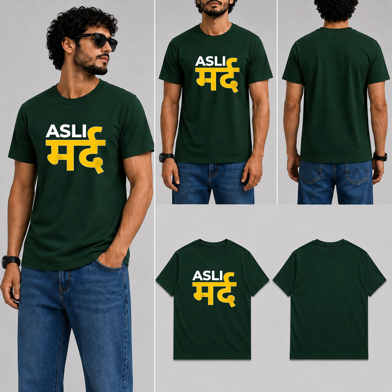 Asli Mard Male Round Neck Half Sleeve T-Shirt