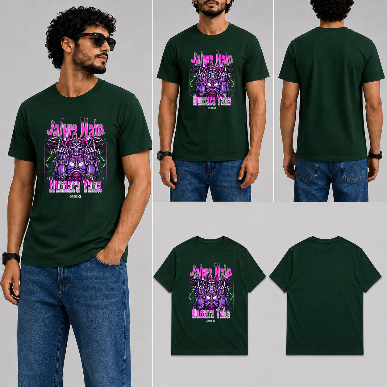 Jalwa Hain Humara Male Round Neck Half Sleeve T-Shirt