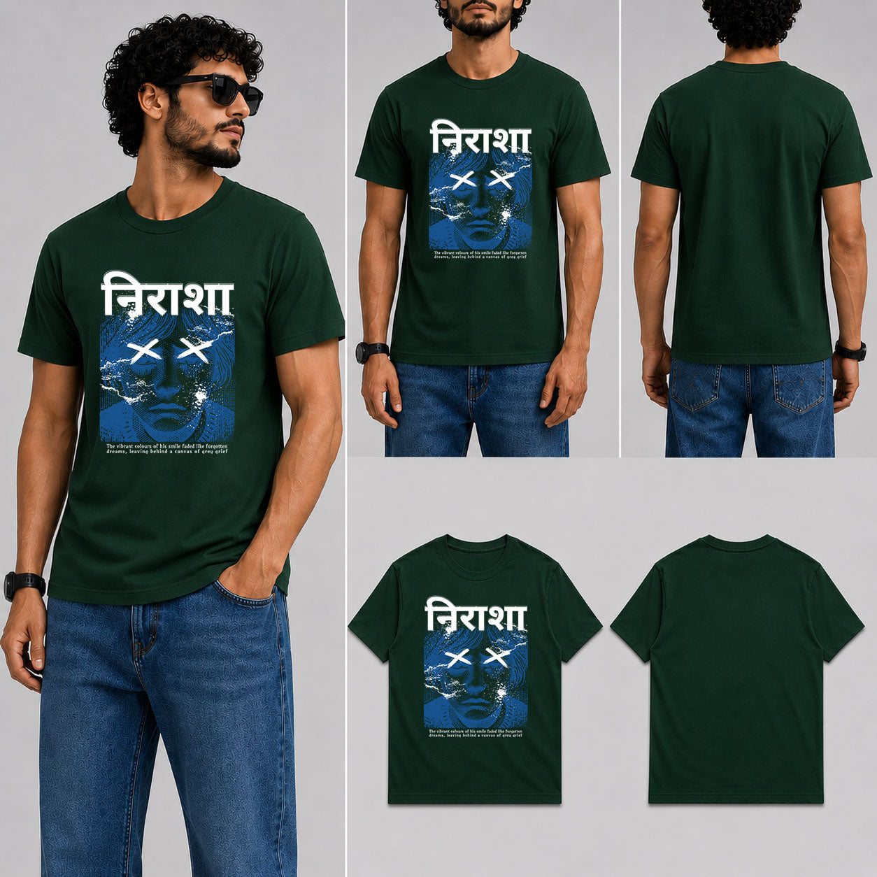 Nirasha Male Round Neck Half Sleeve T-Shirt