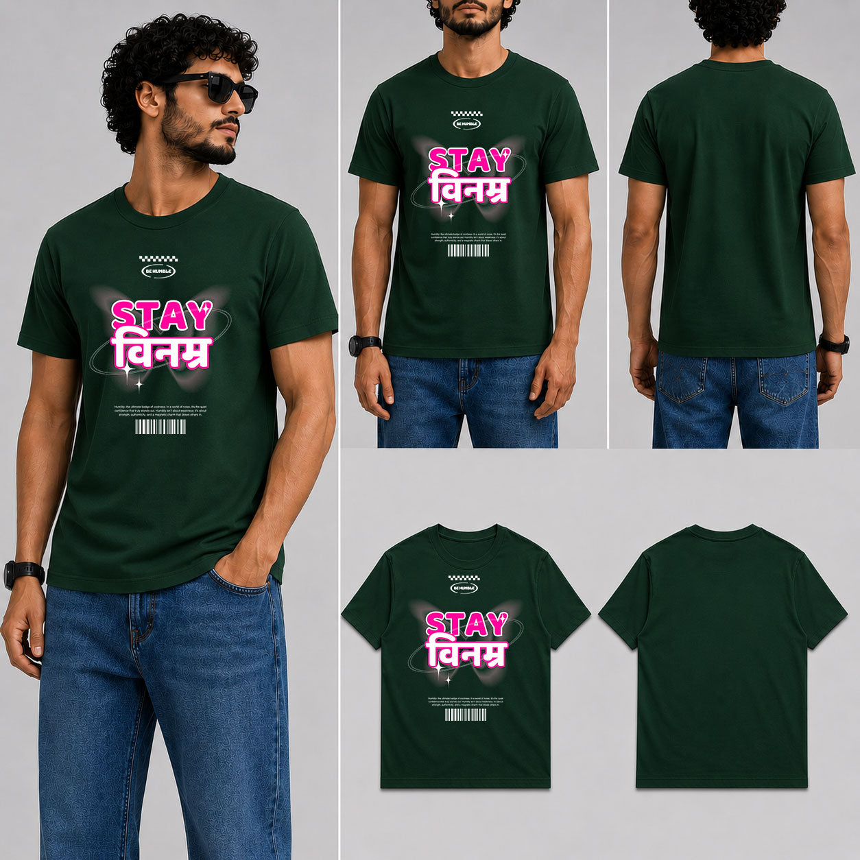 stay binamra Male Round Neck Half Sleeve T-Shirt