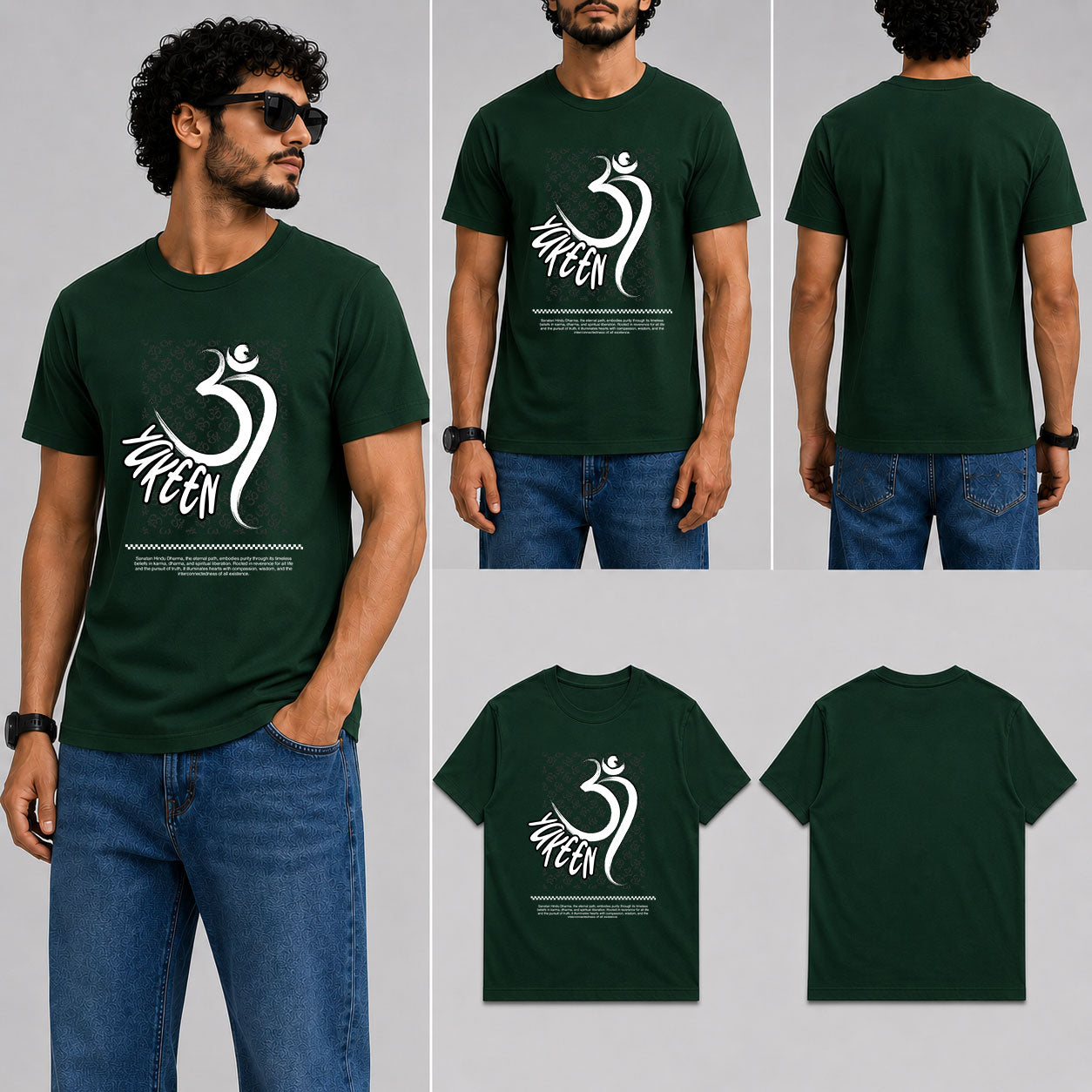 YAKEEN Male Round Neck Half Sleeve T-Shirt