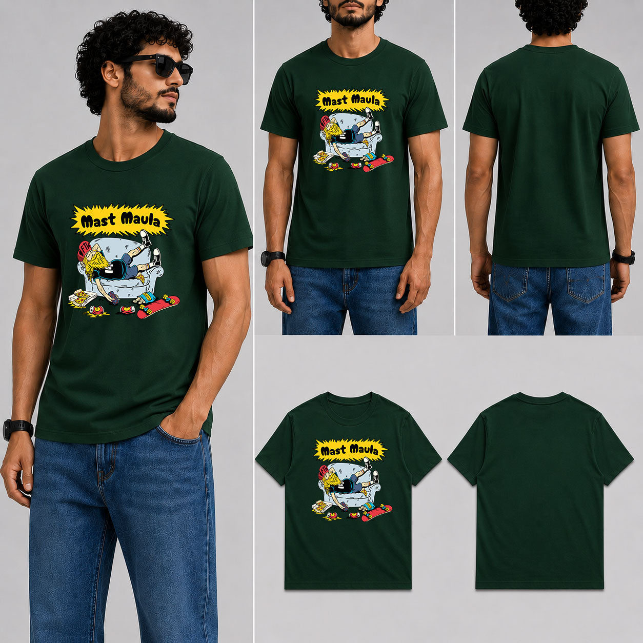 Mast Maula Male Round Neck Half Sleeve T-Shirt