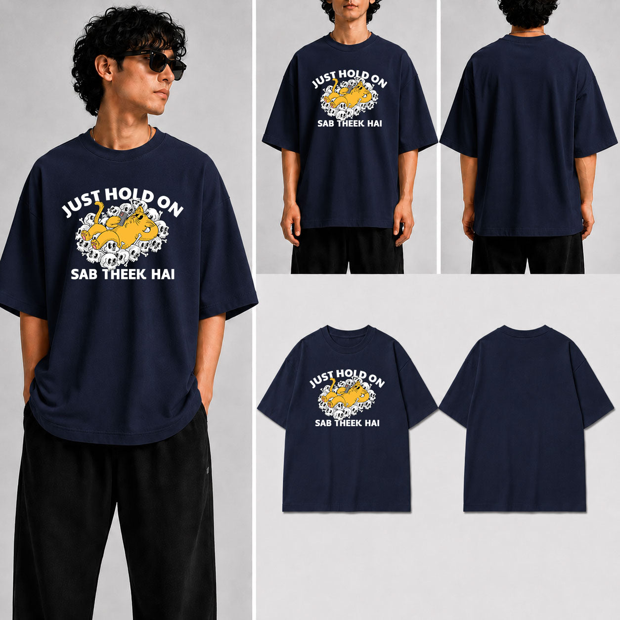 Just Hold On Unisex Oversized Standard T-Shirt for man & women