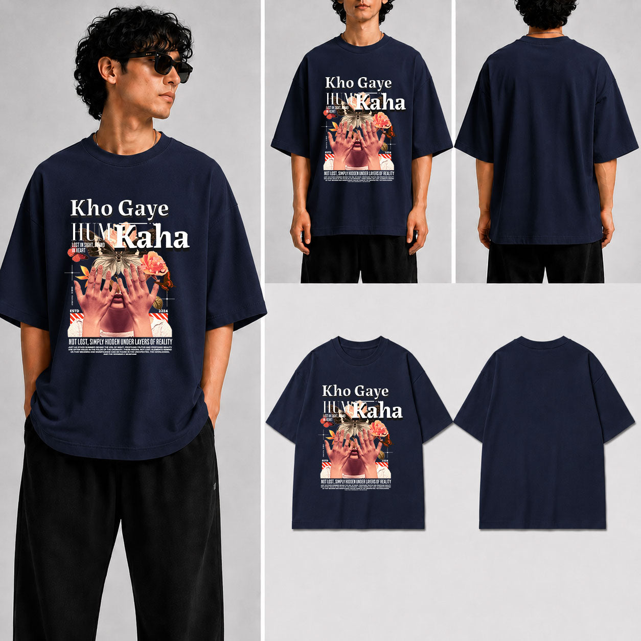 Kho Gaye Hum Kaha Unisex Oversized Standard T-Shirt for man & women