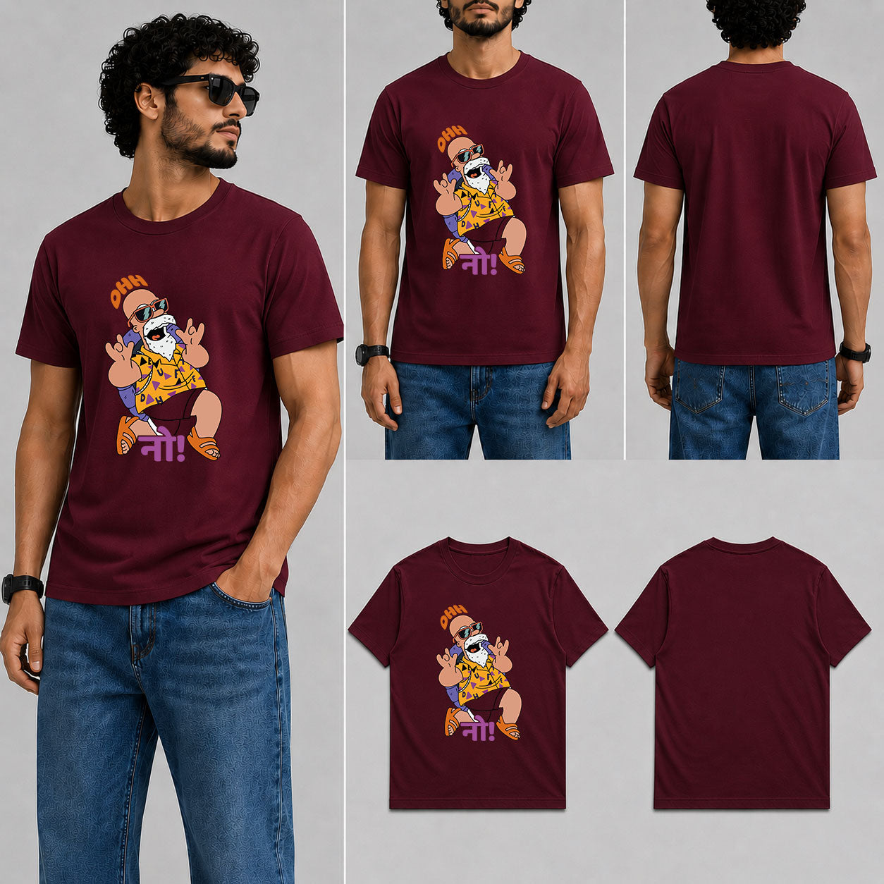 Ohh नो! Male Round Neck Half Sleeve T-Shirt