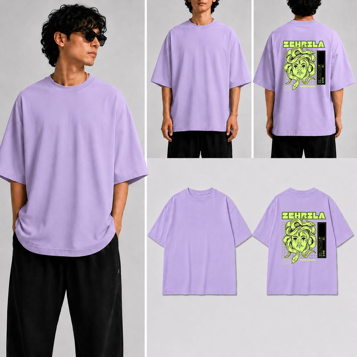 Zehrila  Unisex Oversized Standard T-Shirt for man & women