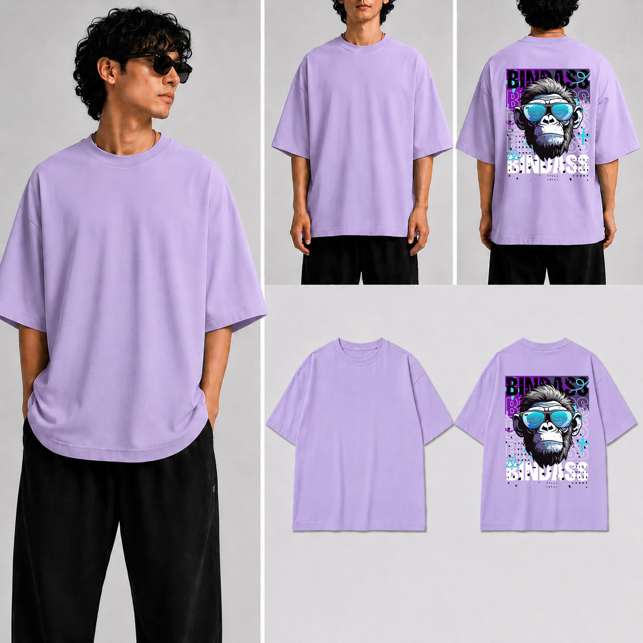 Bindass Unisex Oversized Standard T-Shirt for man & women