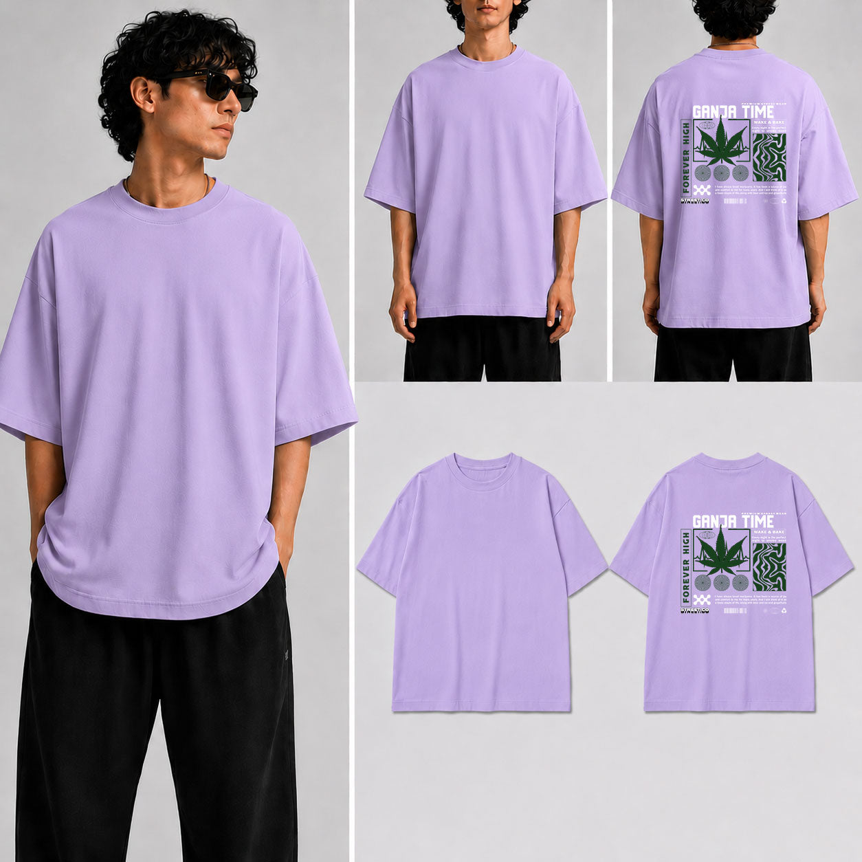 Ganja Time Unisex Oversized Standard T-Shirt for man & women