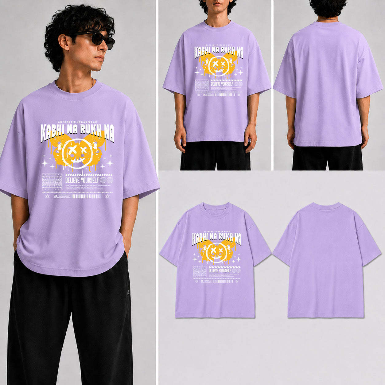 Kabhi Na Rukh Na Unisex Oversized Standard T-Shirt for man & women