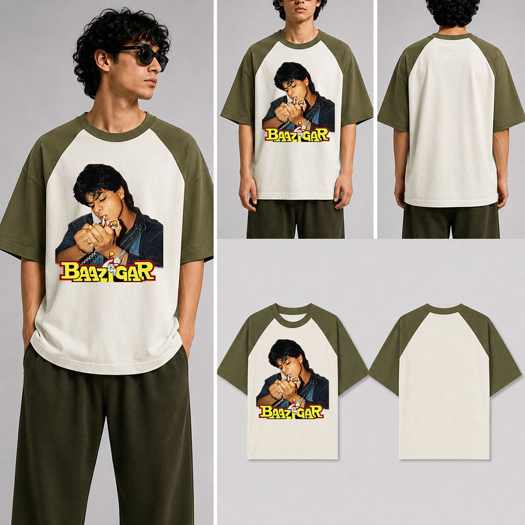 Baazigar Unisex Oversized Raglan T-Shirt for man & women
