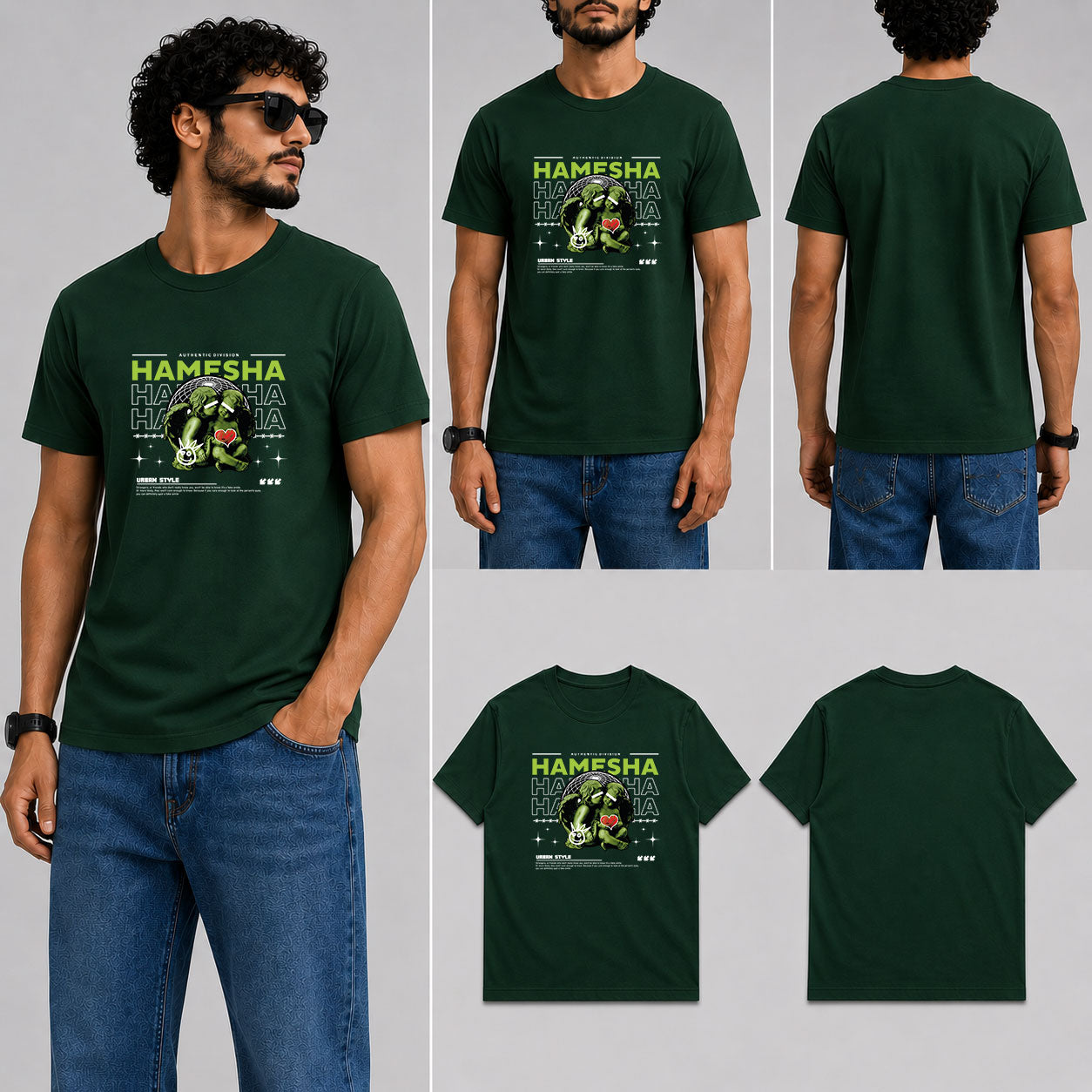 Hamesha Male Round Neck Half Sleeve T-Shirt