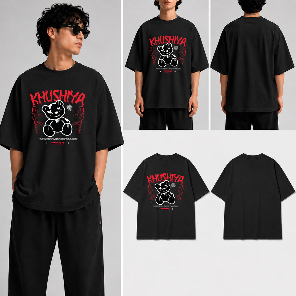 Khushiya Unisex Oversized Standard T-Shirt for man & women