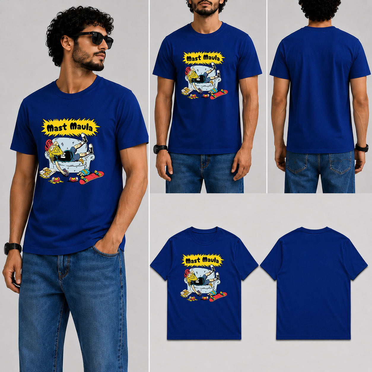 Mast Maula Male Round Neck Half Sleeve T-Shirt