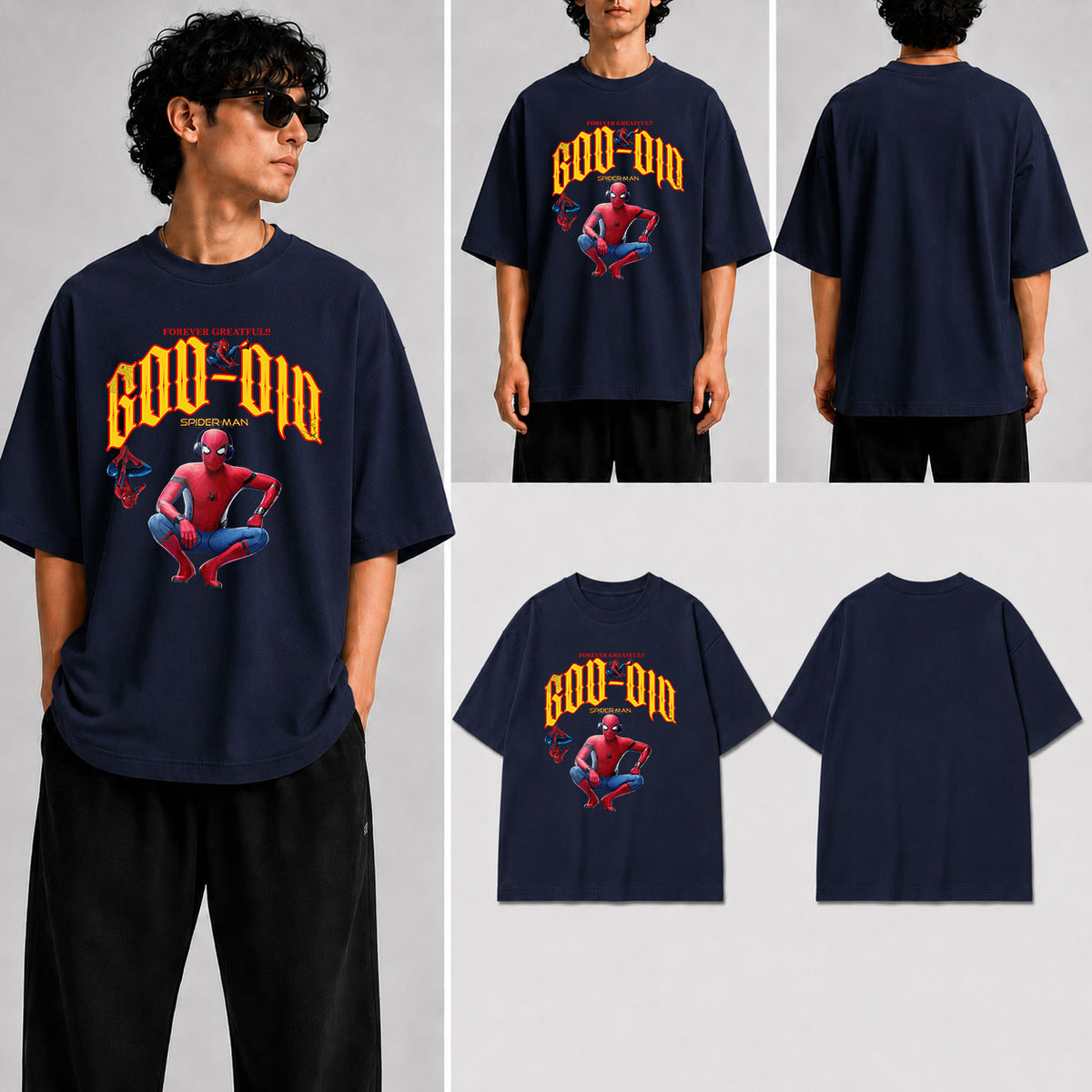 God Did Spiderman Unisex Oversized Standard T-Shirt for man & women