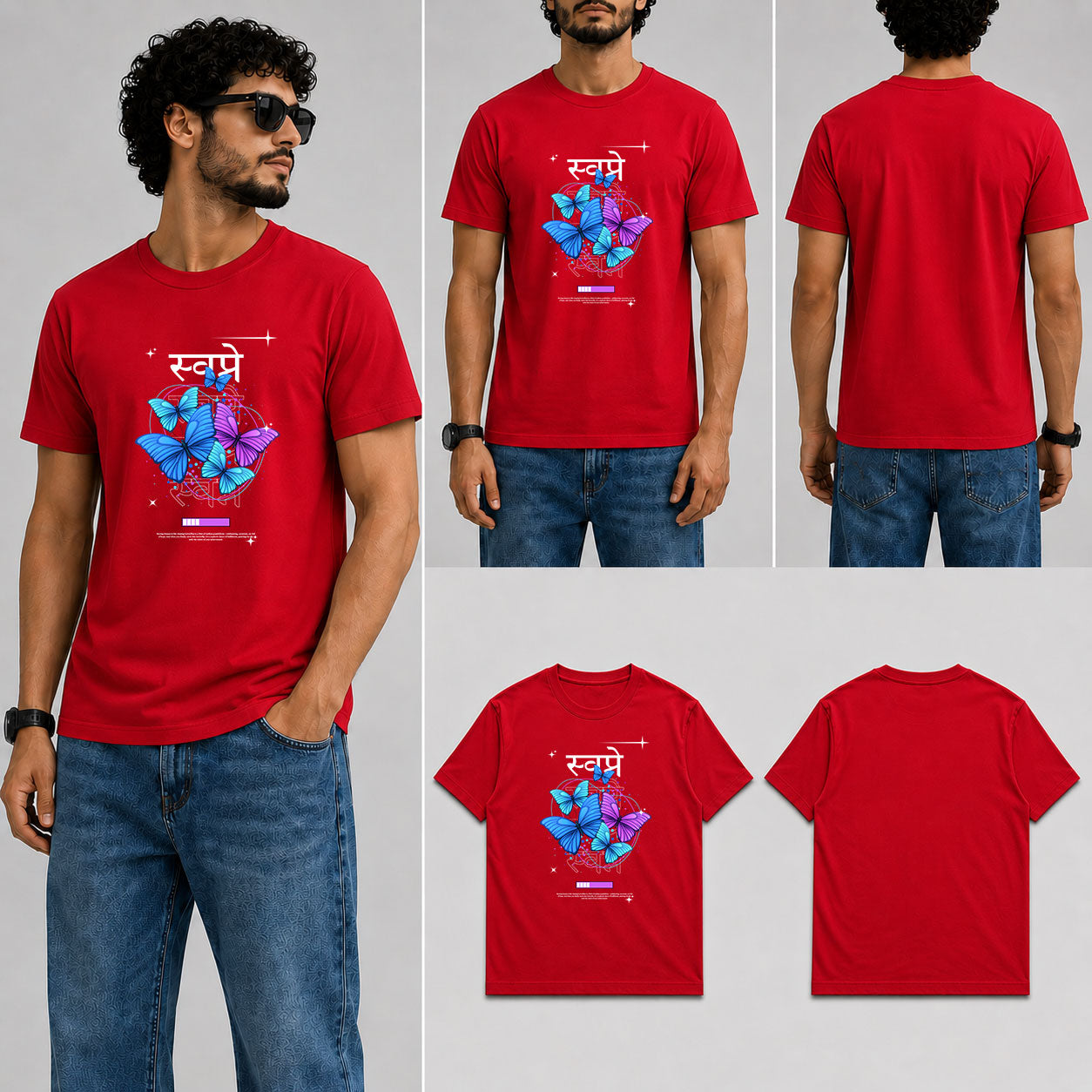 Sapney Male Round Neck Half Sleeve T-Shirt
