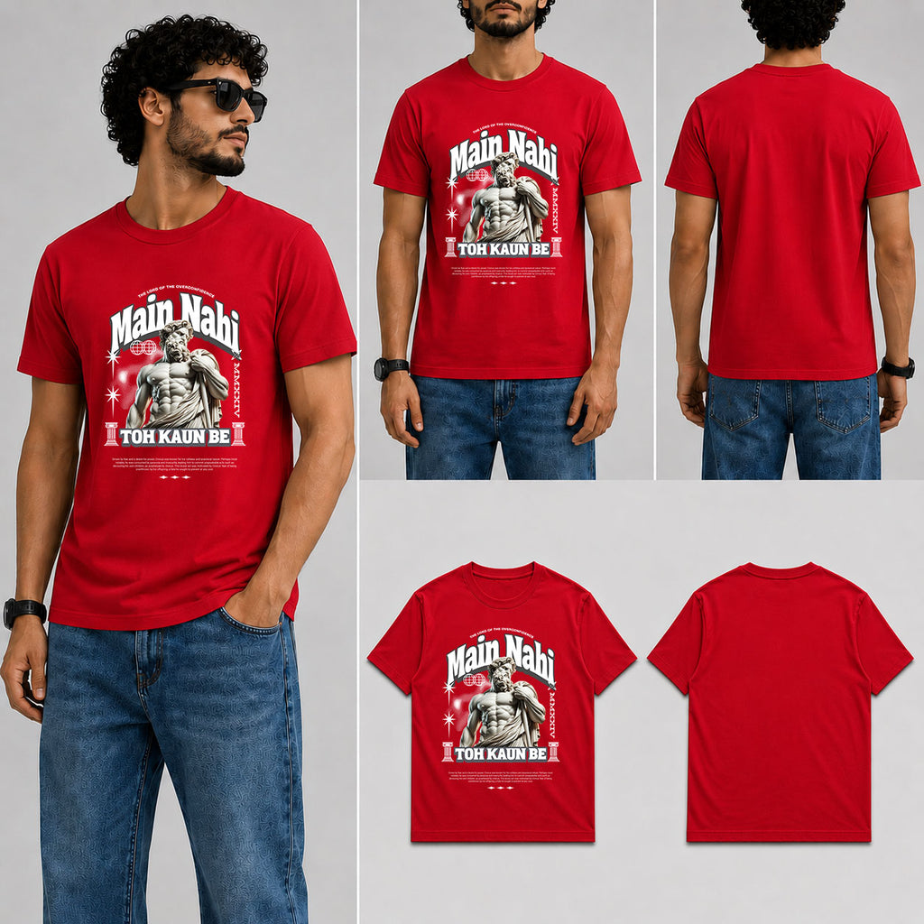 Main Nahi Toh Kaun Be Male Round Neck Half Sleeve T-Shirt