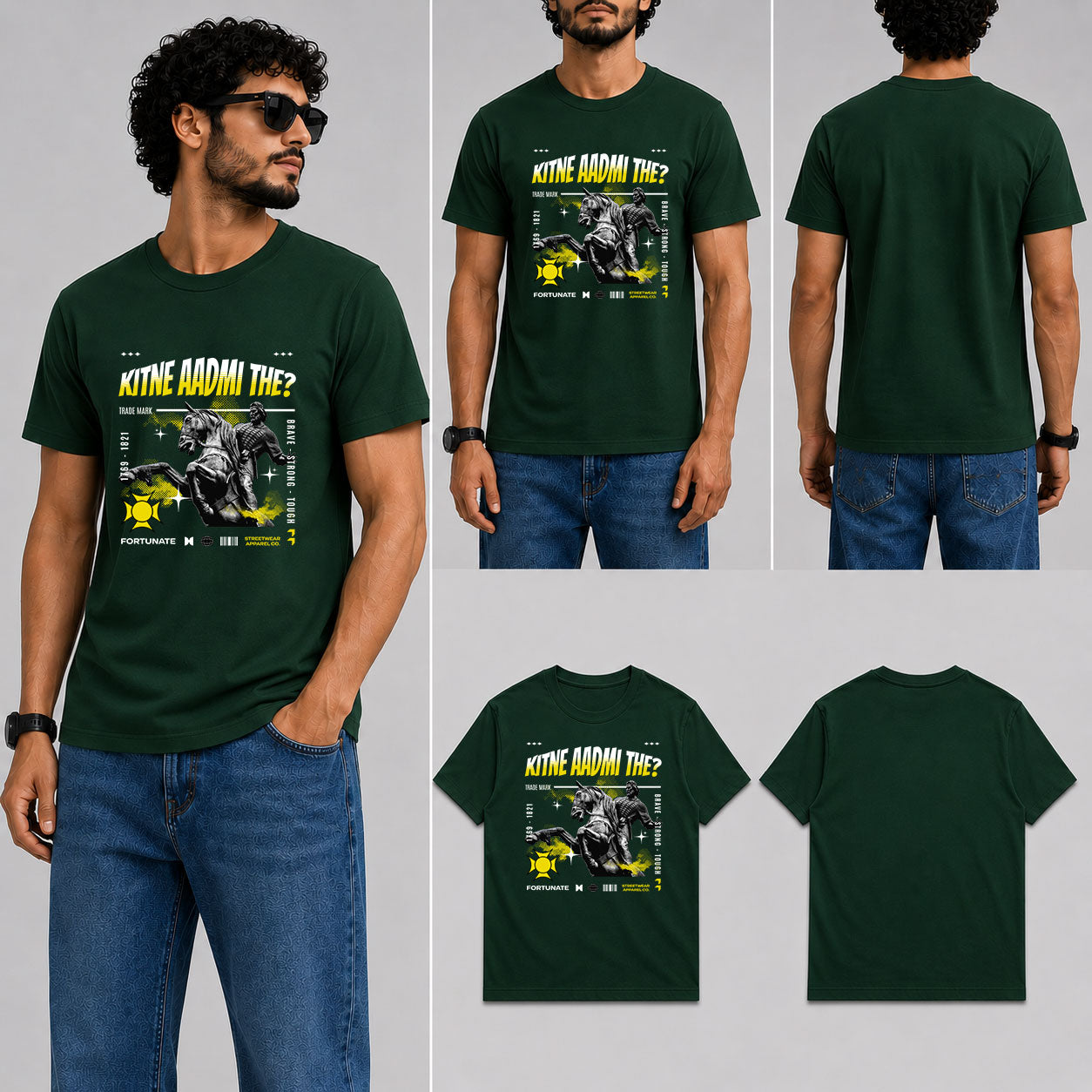 Kitne Aadmi The Male Round Neck Half Sleeve T-Shirt