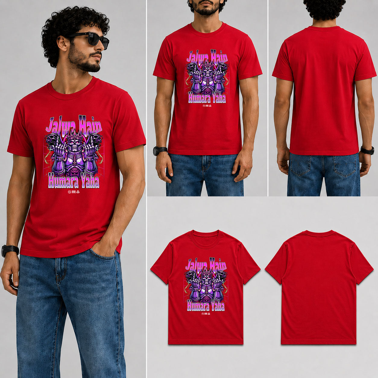 Jalwa Hain Humara Male Round Neck Half Sleeve T-Shirt