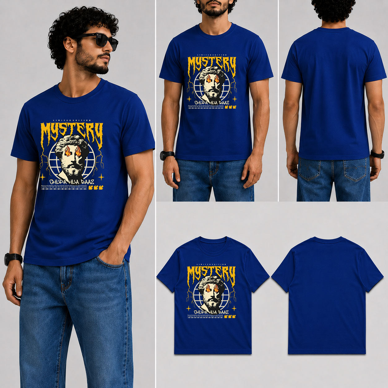 Mystry Male Round Neck Half Sleeve T-Shirt