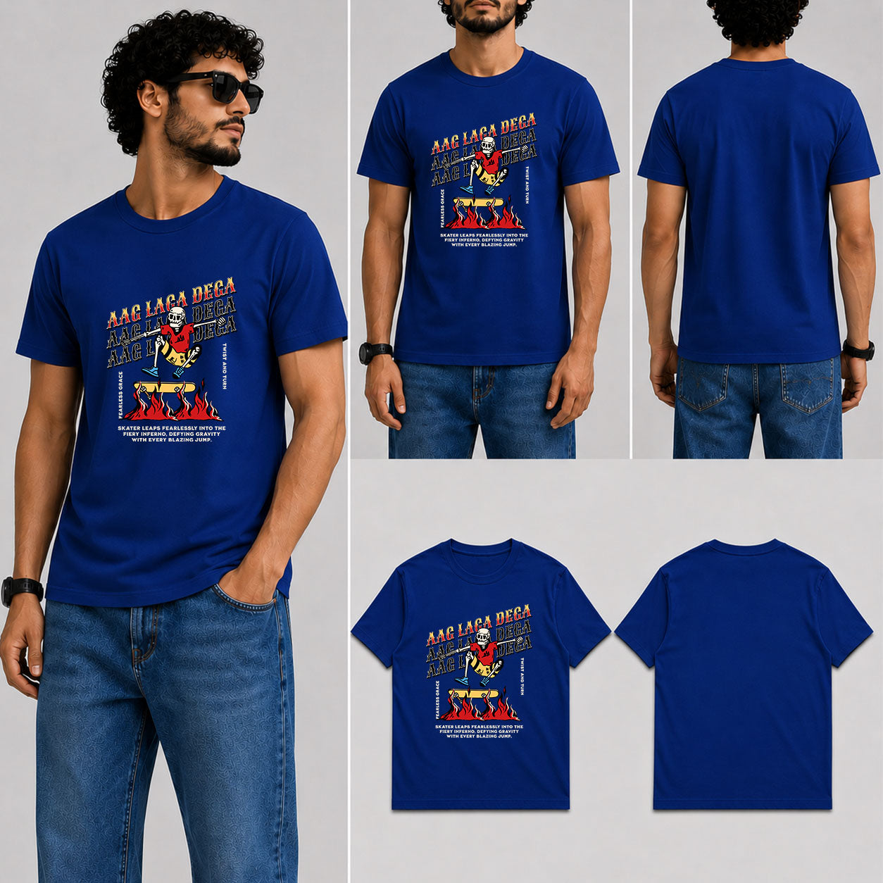 Aag Laga Dega Male Round Neck Half Sleeve T-Shirt