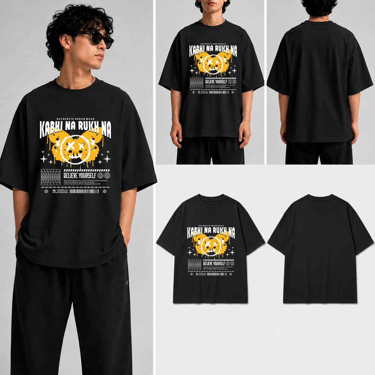 Kabhi Na Rukh Na Unisex Oversized Standard T-Shirt for man & women