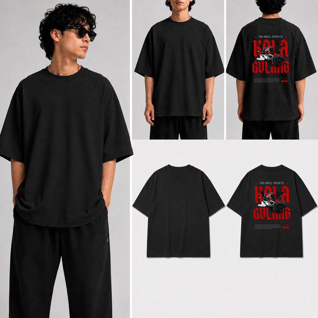 Kala Gulaab Unisex Oversized Standard T-Shirt for man & women