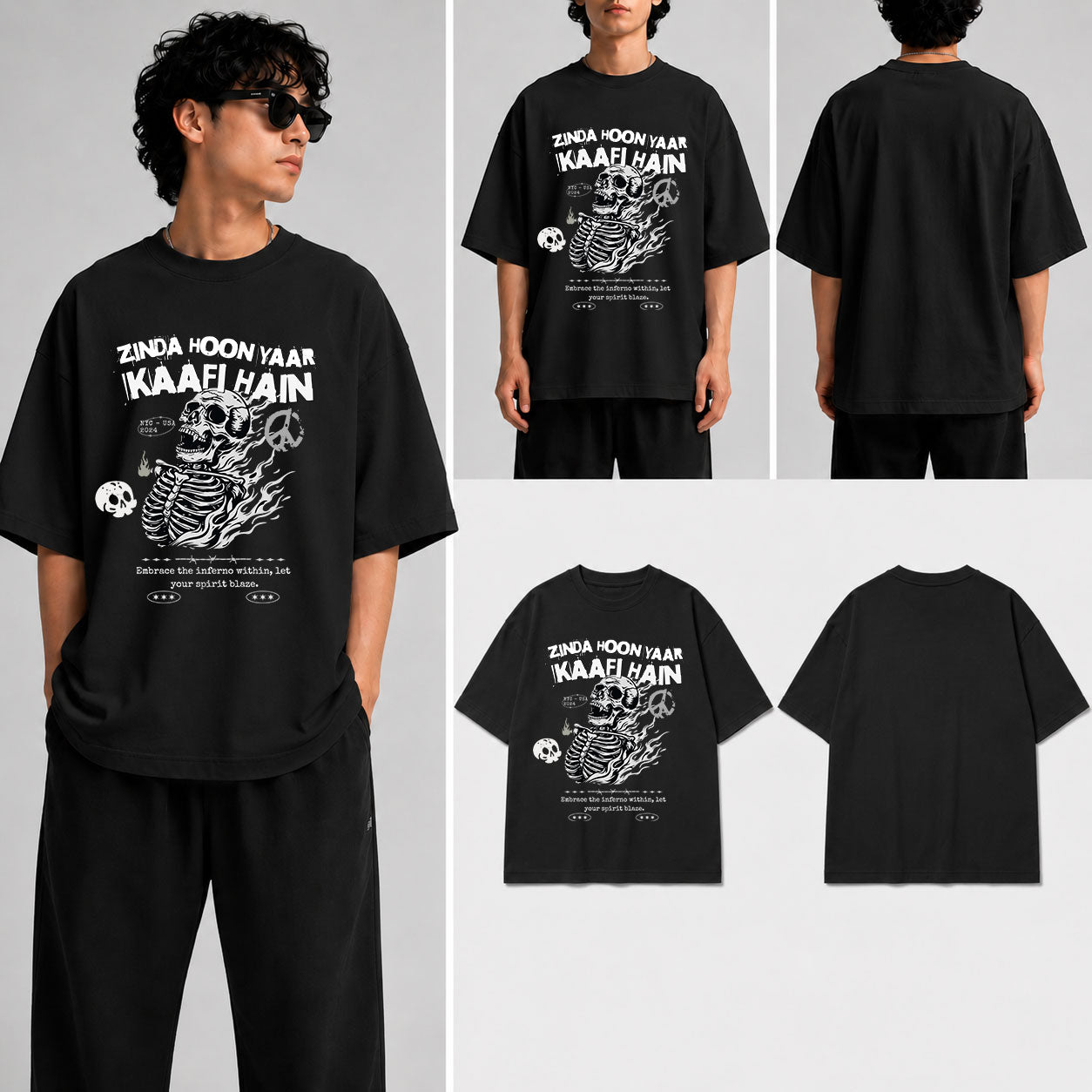 Zinda Hoon Yaar  Unisex Oversized Standard T-Shirt for man & women
