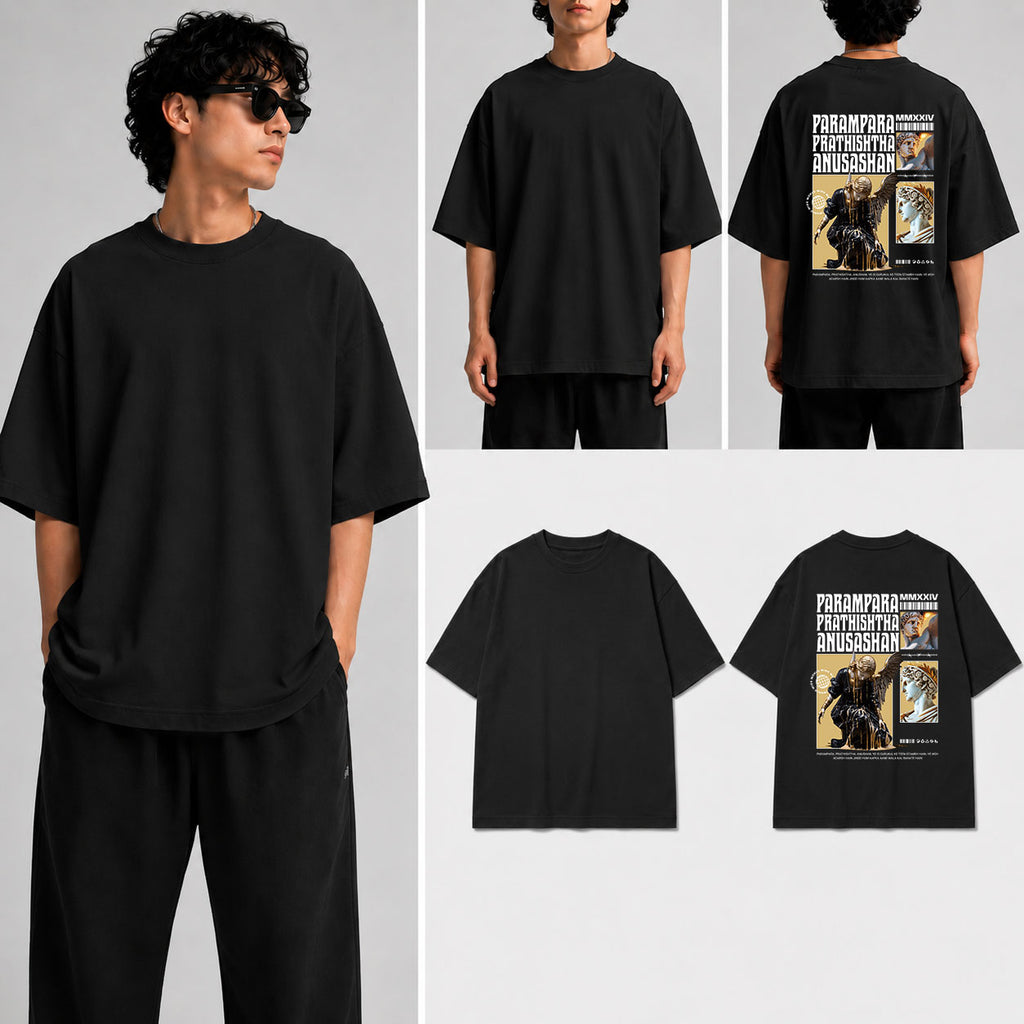 Parampara, Prathishtha, Anushan  Unisex Oversized Standard T-Shirt for man & women