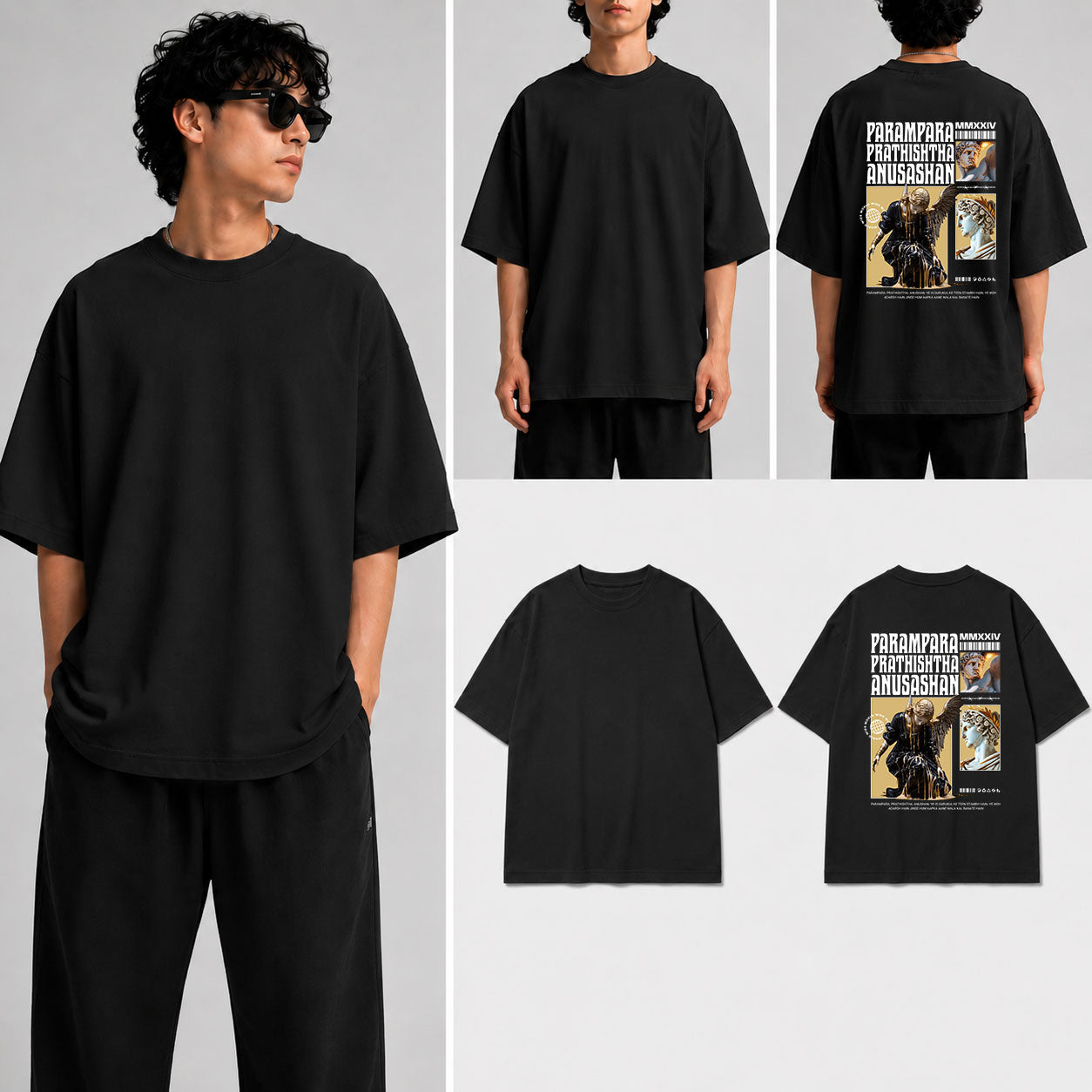 Parampara, Prathishtha, Anushan  Unisex Oversized Standard T-Shirt for man & women