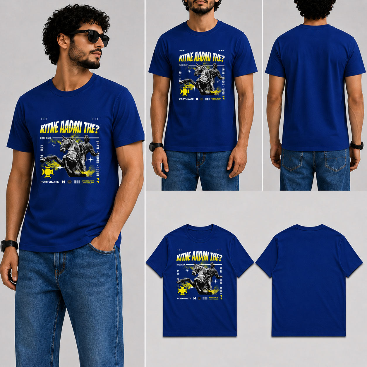Kitne Aadmi The Male Round Neck Half Sleeve T-Shirt