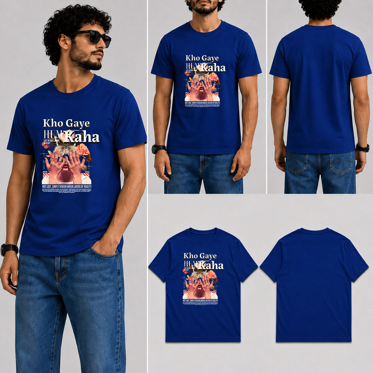 Kho Gaye Hum Kaha Male Round Neck Half Sleeve T-Shirt