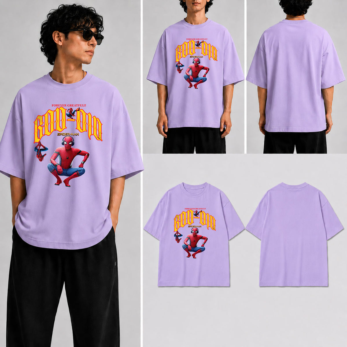 God Did Spiderman Unisex Oversized Standard T-Shirt for man & women