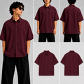 Plain Maroon Unisex Oversized Shirt for man & women
