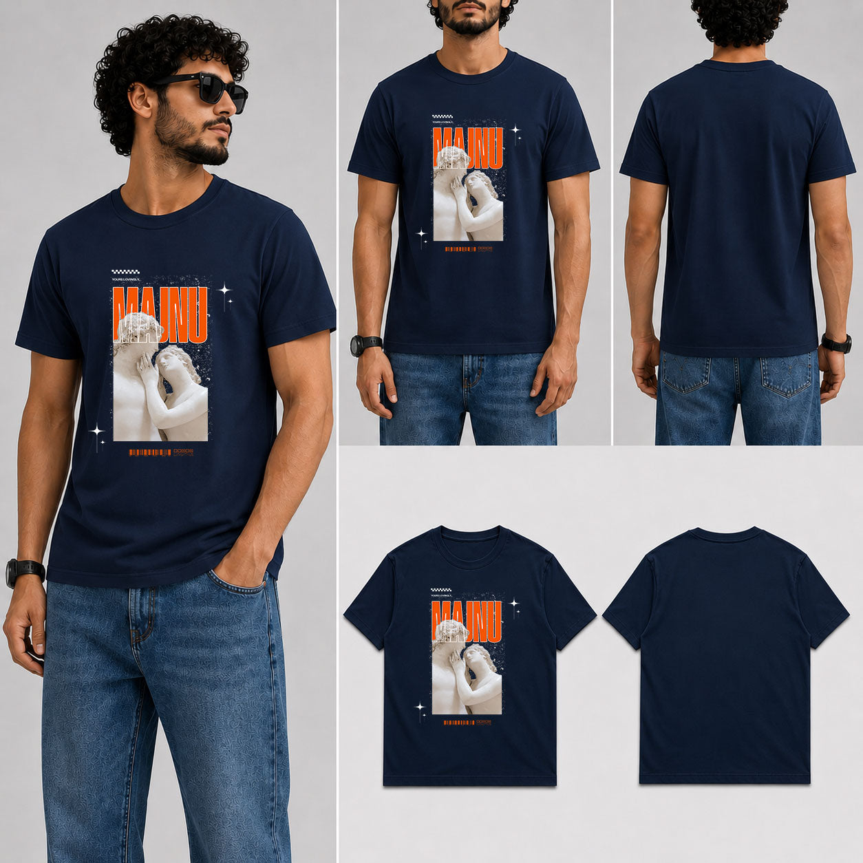Majnu Male Round Neck Half Sleeve T-Shirt