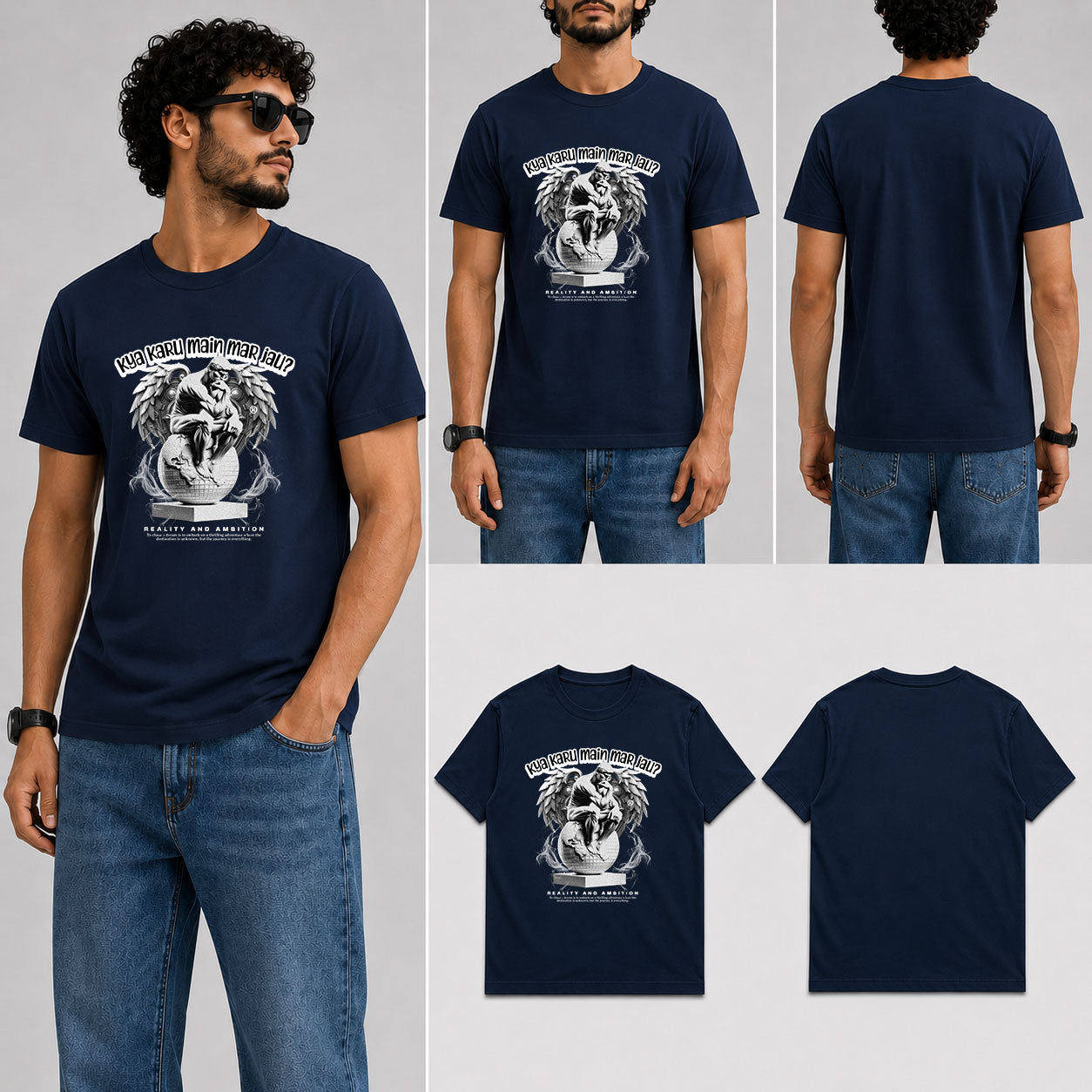 meri koi feelings nahi hai  Male Round Neck Half Sleeve T-Shirt